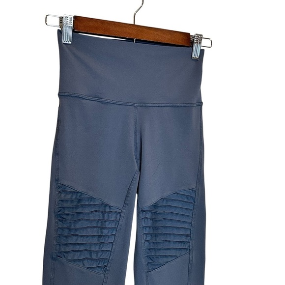 ALO Yoga Leggings Women's XS Gray Performance High Waist Moto Athleisure Active - Picture 2 of 10